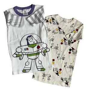 Hanna Andersson Pajama Tops Size 10 Toy Story And Snoopy Organic Cotton